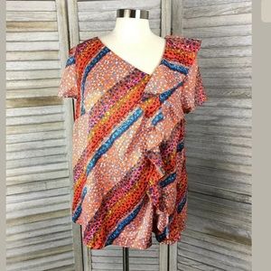 Lane Bryant Ruffle Top Sz 14/16